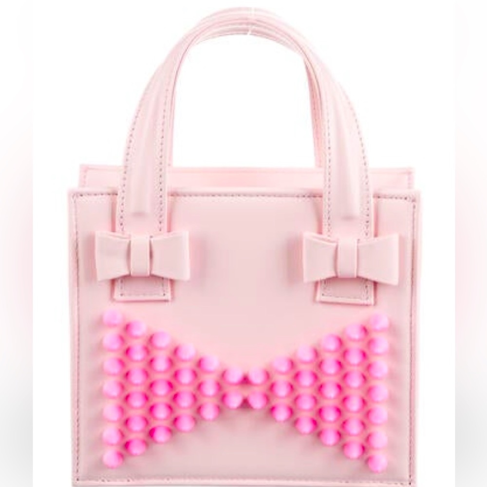 Mach & Mach Elsa Glow in the Dark
Studded Handbag Bow Pink Hi Barbie Barbiecore